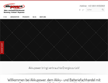 Tablet Screenshot of akkupower.at